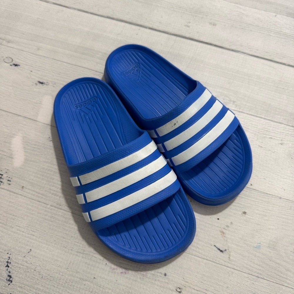 Adidas kids blue slides sandals little kids 11